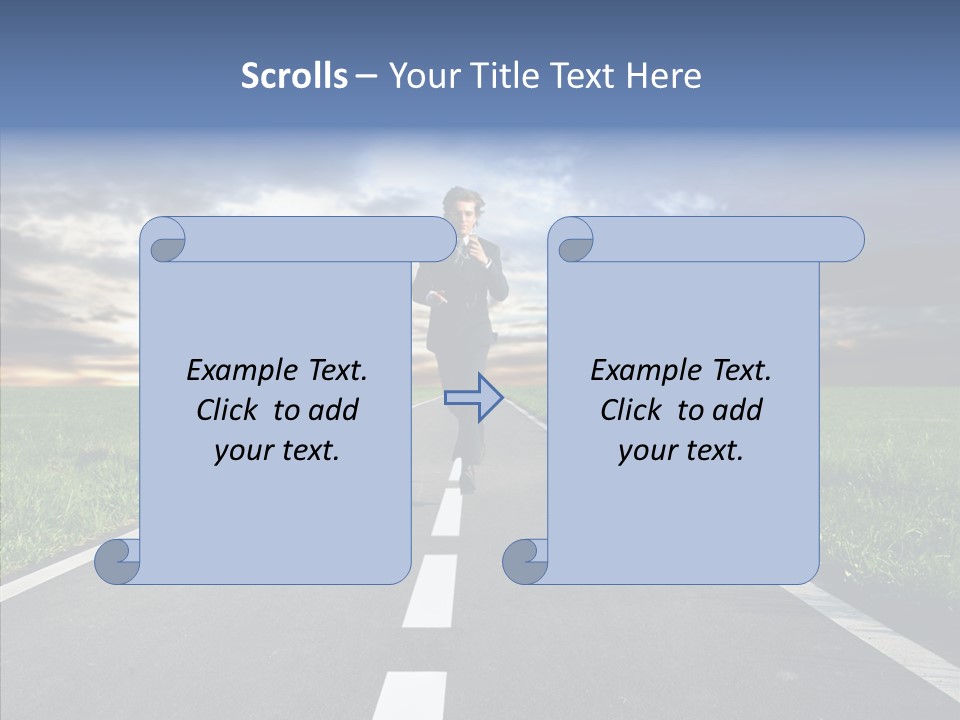 Line Late Phones PowerPoint Template