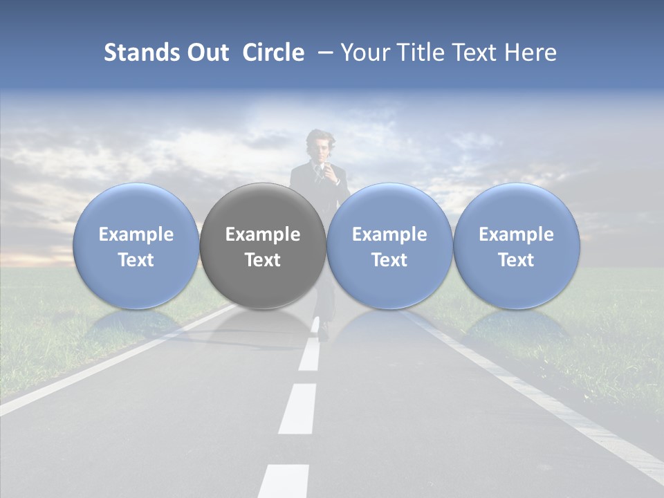 Line Late Phones PowerPoint Template