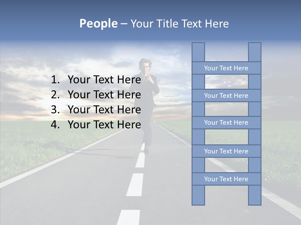 Line Late Phones PowerPoint Template