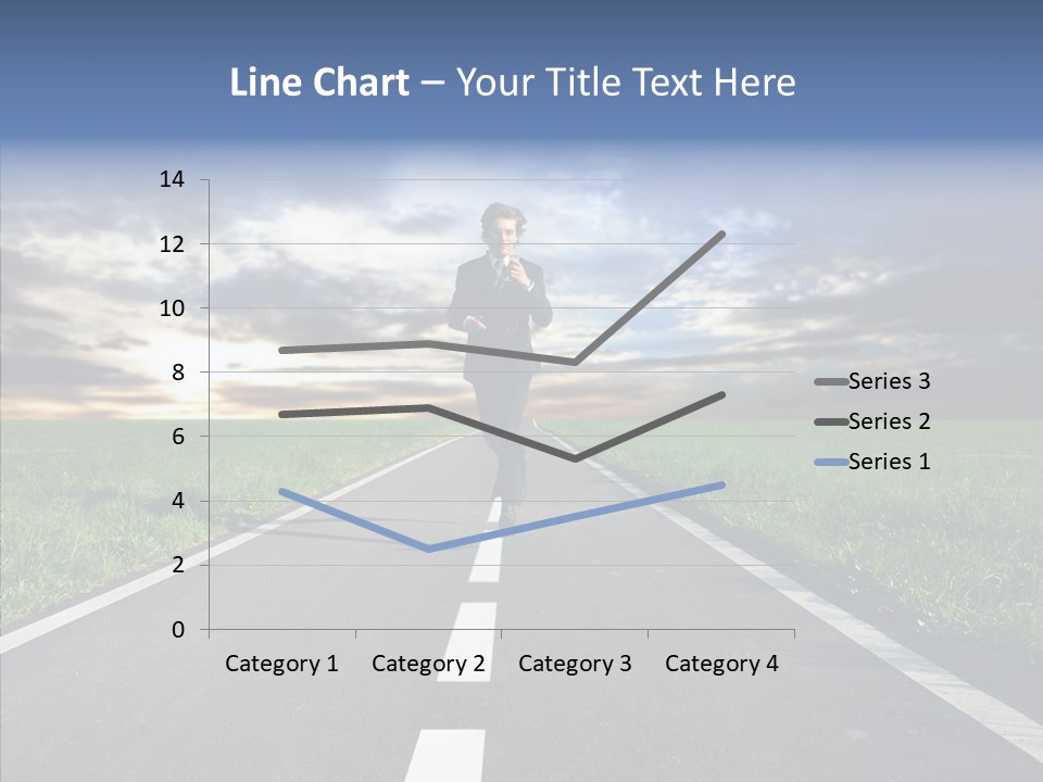 Line Late Phones PowerPoint Template