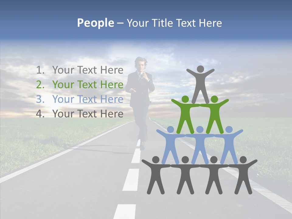 Line Late Phones PowerPoint Template