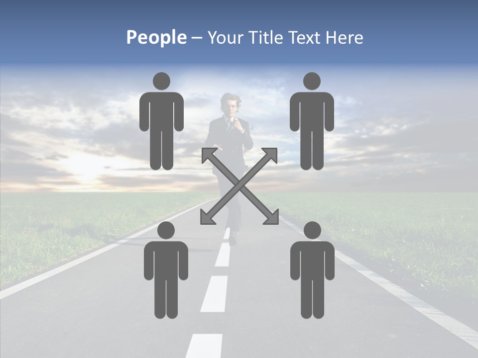 Line Late Phones PowerPoint Template