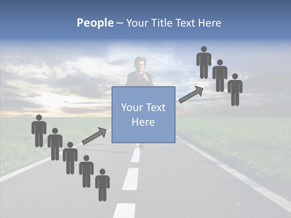 Line Late Phones PowerPoint Template