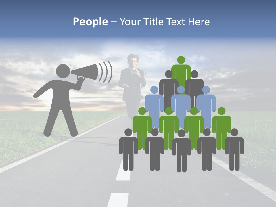 Line Late Phones PowerPoint Template
