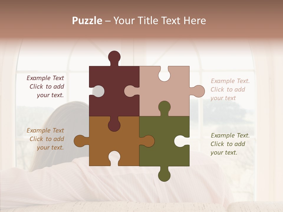 Wait Morning Girl PowerPoint Template