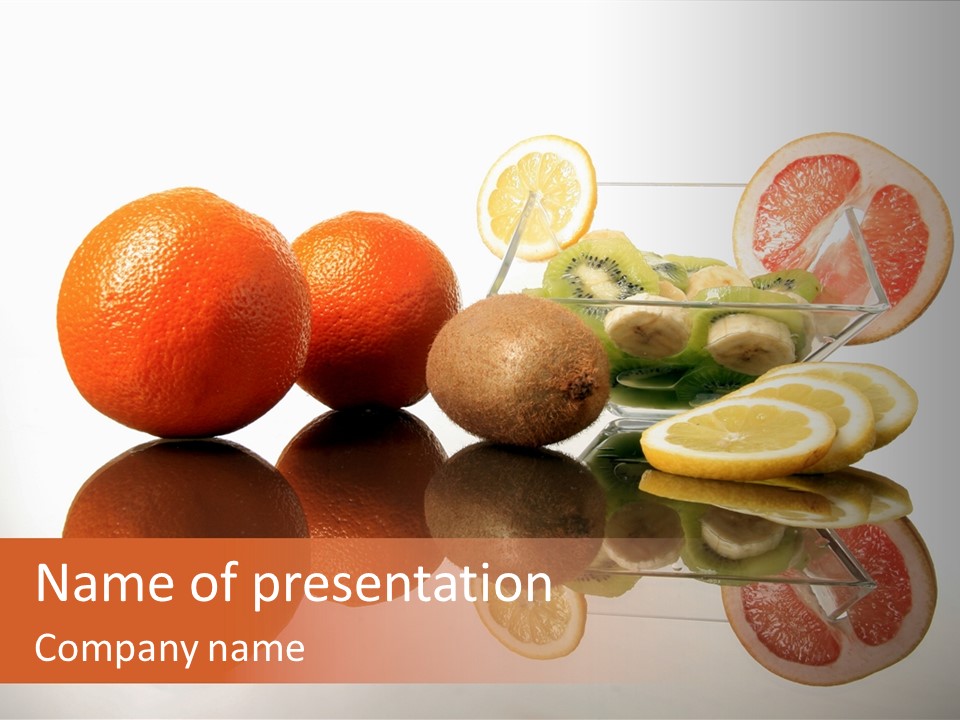 Vitamin Items Fruit PowerPoint Template