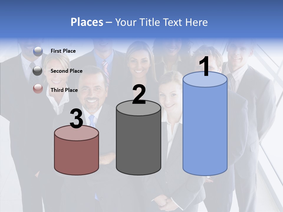 Happy Team Businesspeople PowerPoint Template