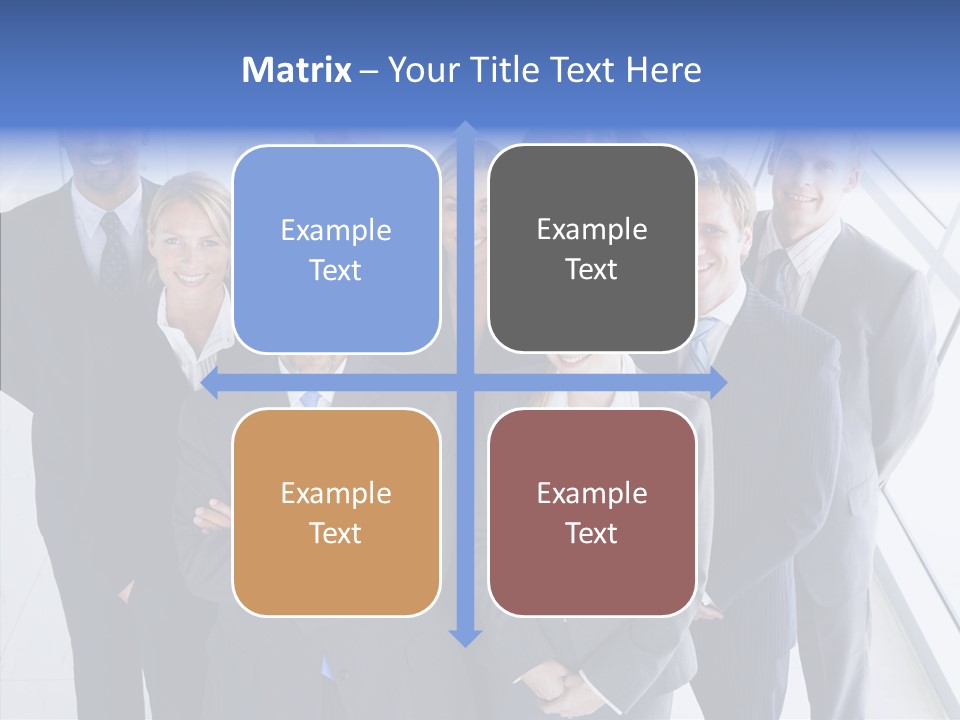 Happy Team Businesspeople PowerPoint Template