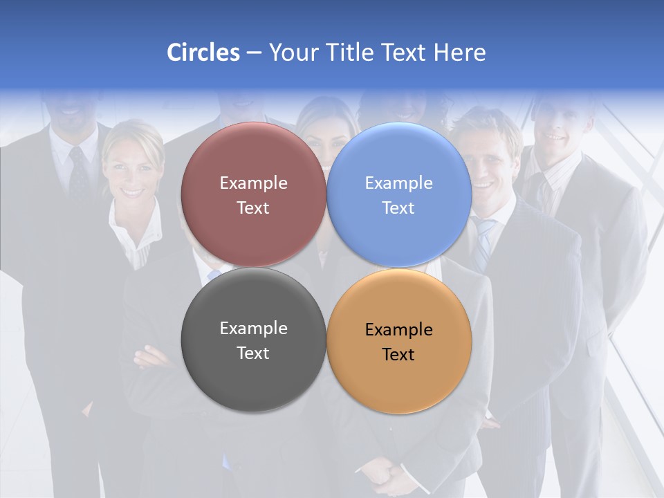 Happy Team Businesspeople PowerPoint Template