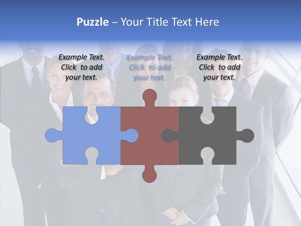 Happy Team Businesspeople PowerPoint Template