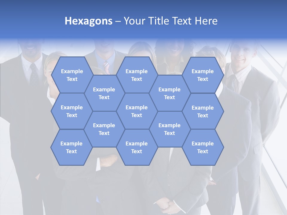 Happy Team Businesspeople PowerPoint Template