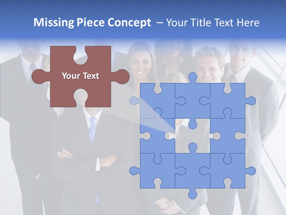 Happy Team Businesspeople PowerPoint Template