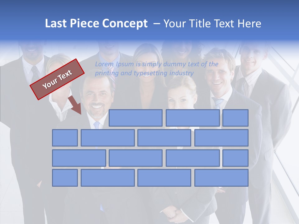 Happy Team Businesspeople PowerPoint Template