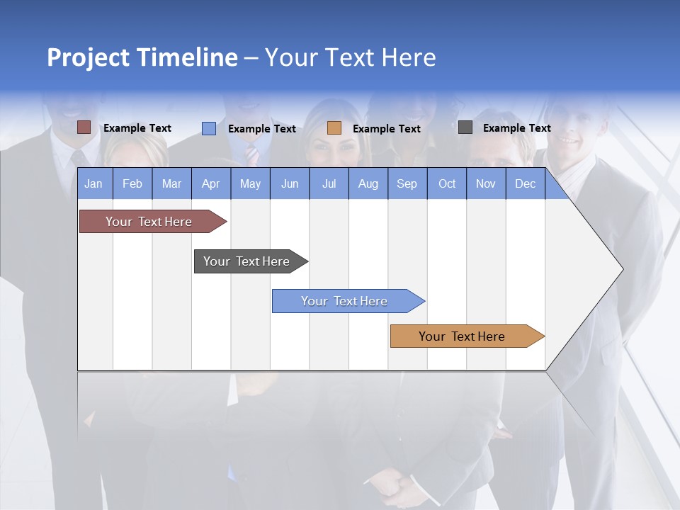 Happy Team Businesspeople PowerPoint Template