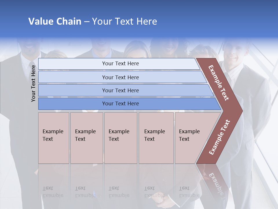 Happy Team Businesspeople PowerPoint Template