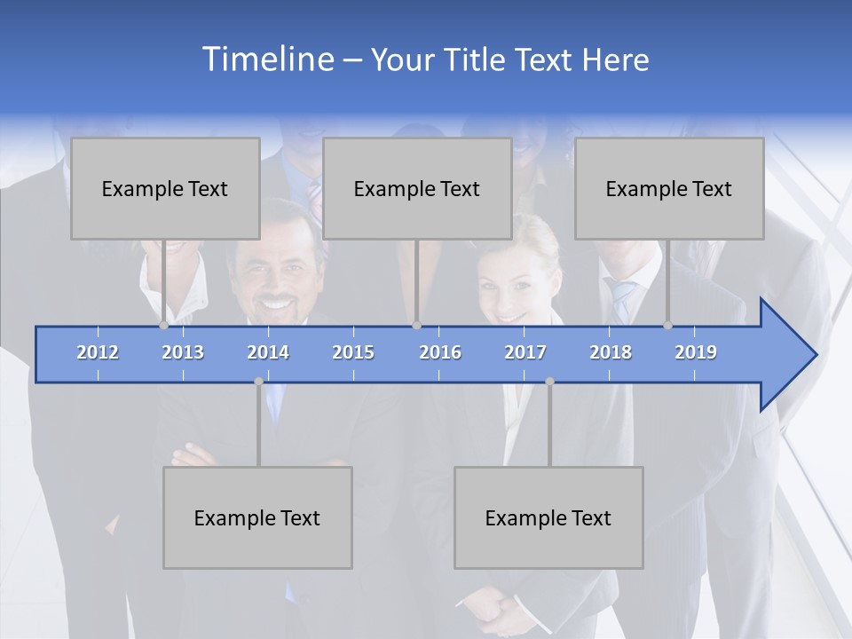 Happy Team Businesspeople PowerPoint Template
