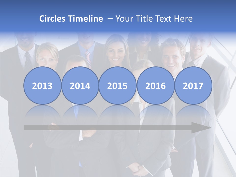 Happy Team Businesspeople PowerPoint Template