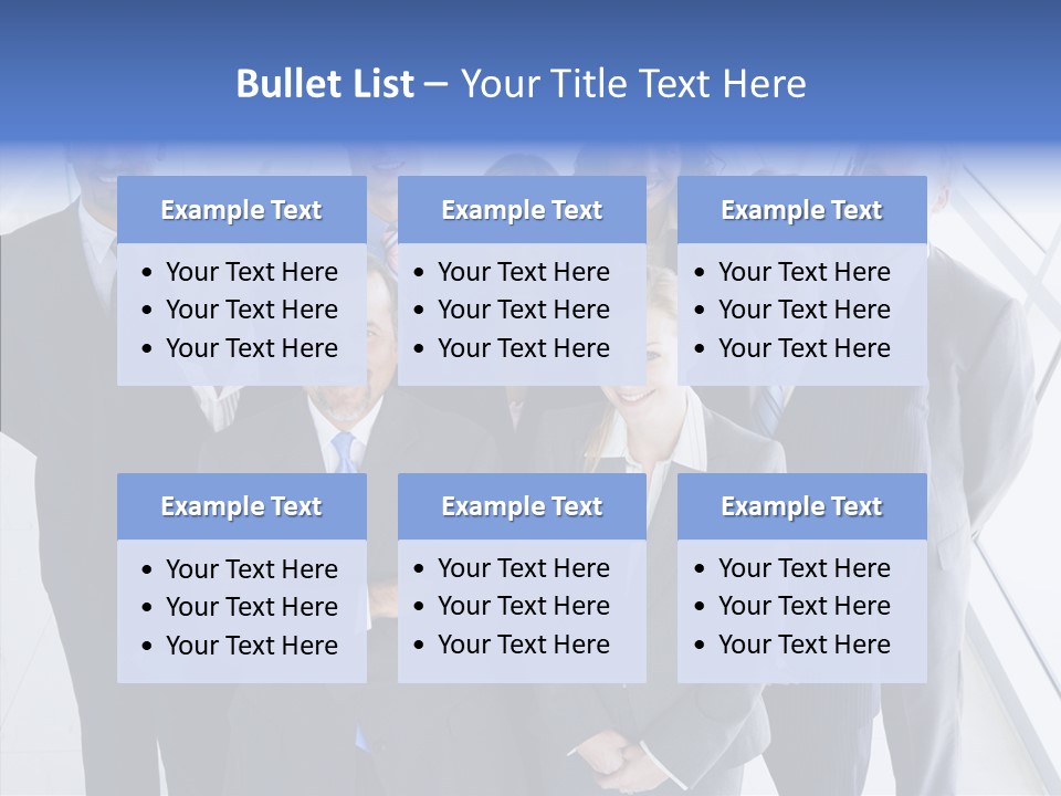 Happy Team Businesspeople PowerPoint Template