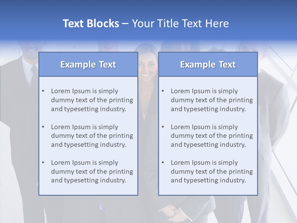 Happy Team Businesspeople PowerPoint Template