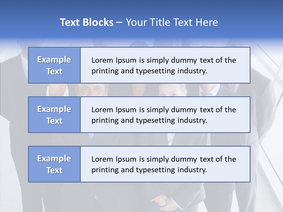 Happy Team Businesspeople PowerPoint Template