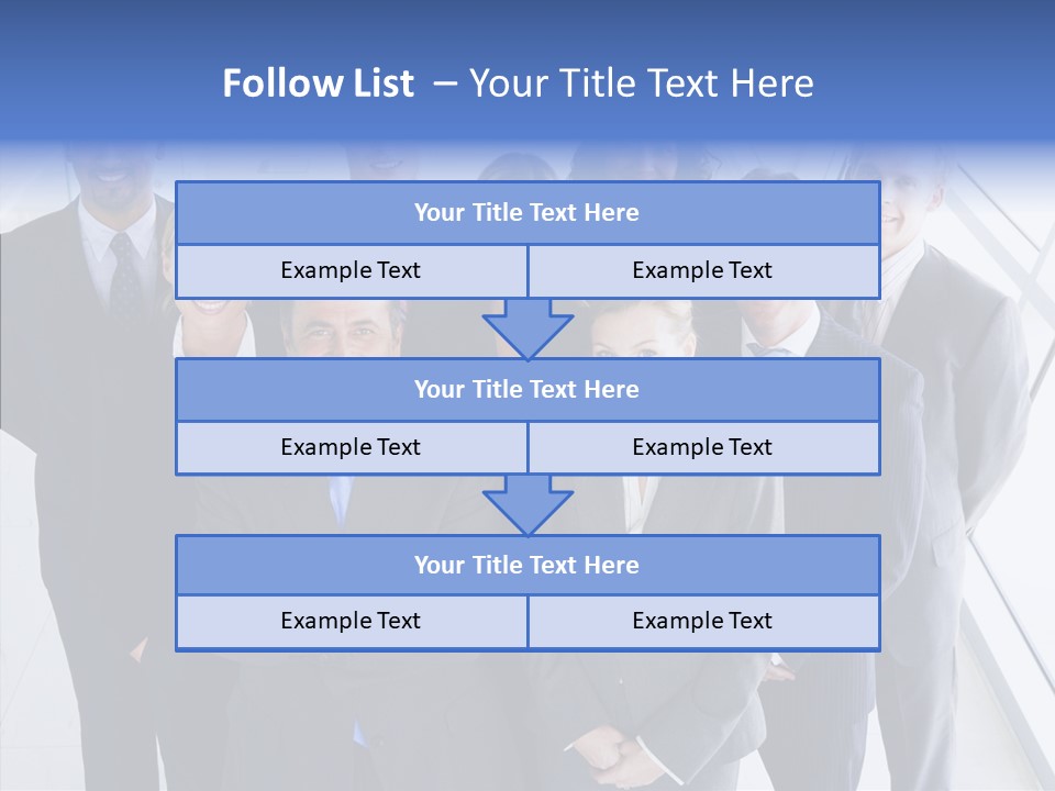 Happy Team Businesspeople PowerPoint Template