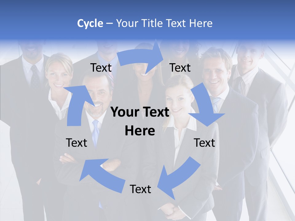 Happy Team Businesspeople PowerPoint Template