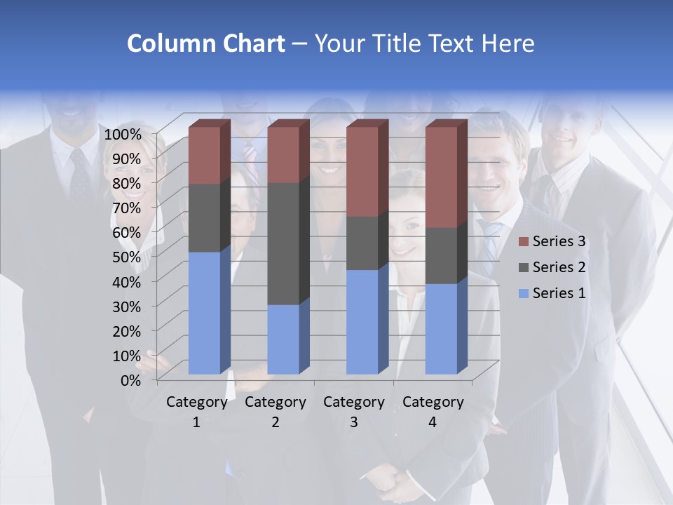 Happy Team Businesspeople PowerPoint Template