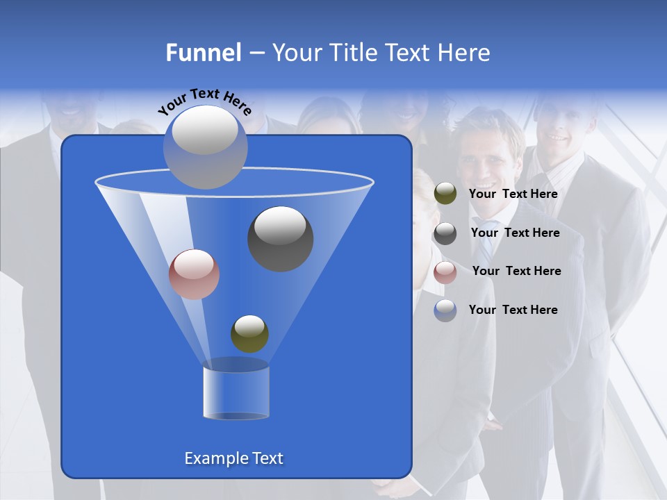 Happy Team Businesspeople PowerPoint Template