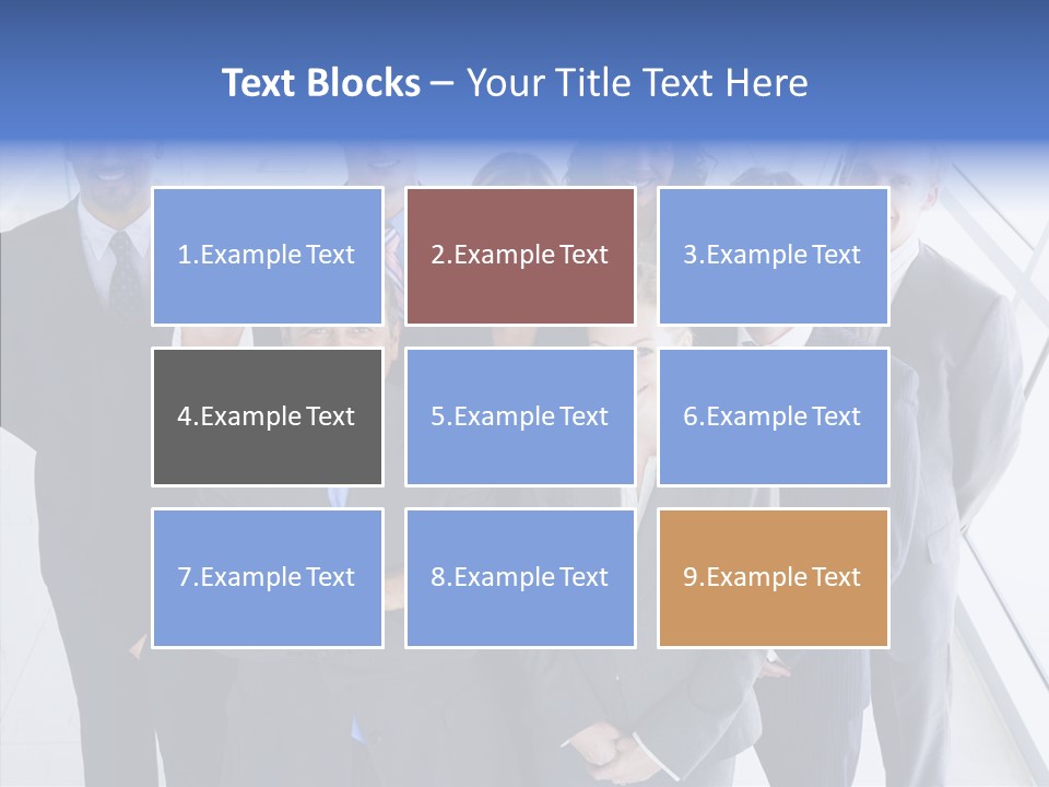 Happy Team Businesspeople PowerPoint Template