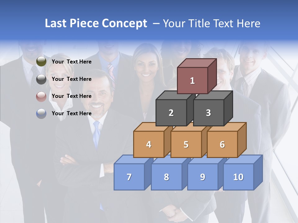 Happy Team Businesspeople PowerPoint Template