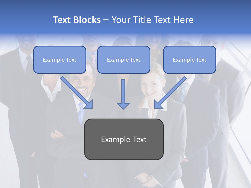 Happy Team Businesspeople PowerPoint Template