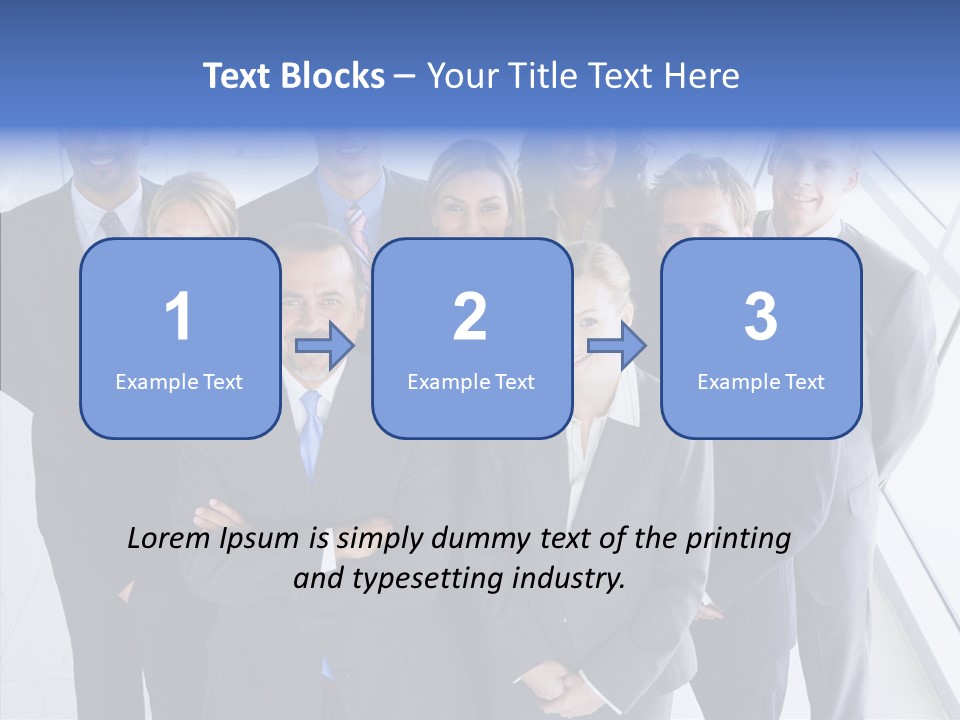Happy Team Businesspeople PowerPoint Template