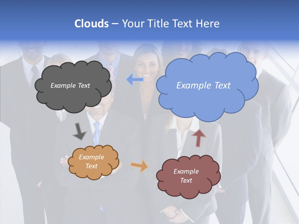 Happy Team Businesspeople PowerPoint Template