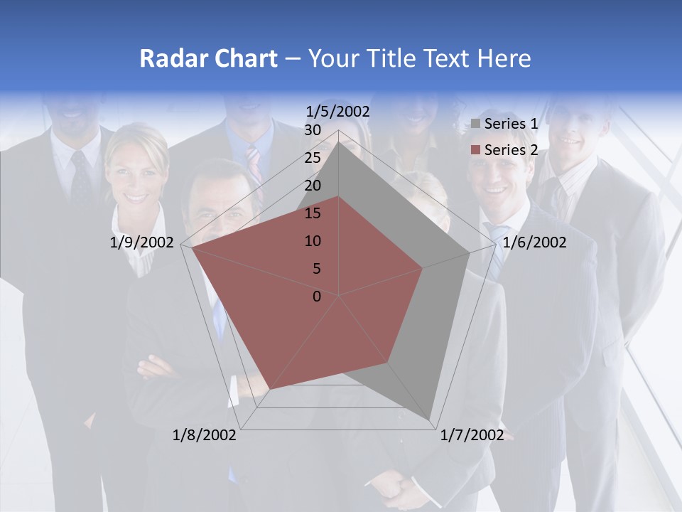 Happy Team Businesspeople PowerPoint Template