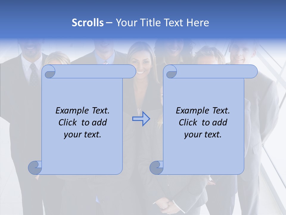 Happy Team Businesspeople PowerPoint Template