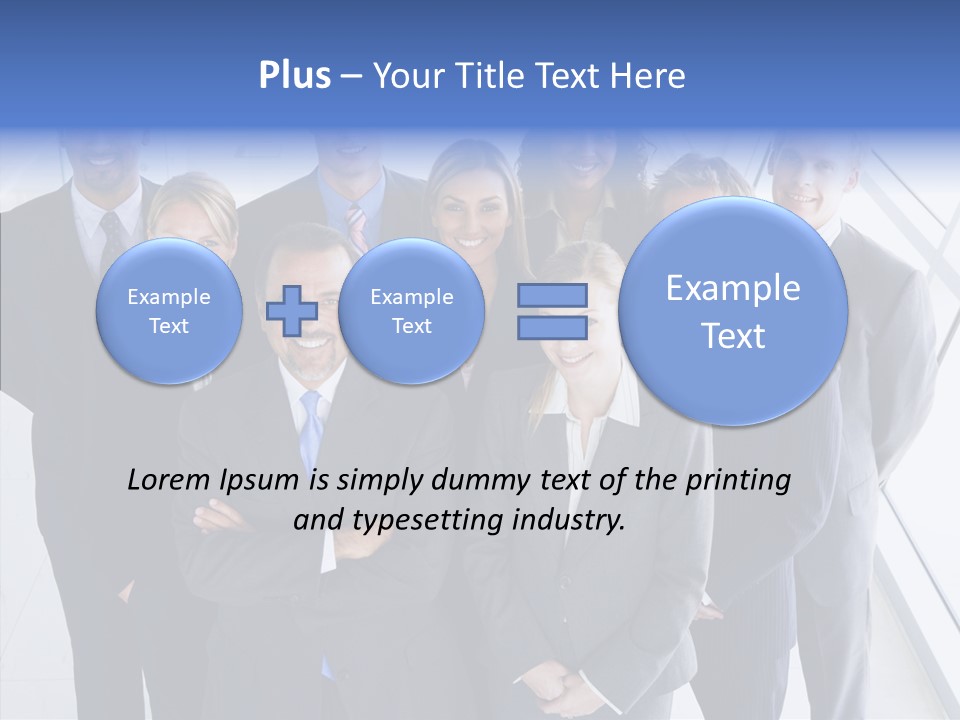 Happy Team Businesspeople PowerPoint Template