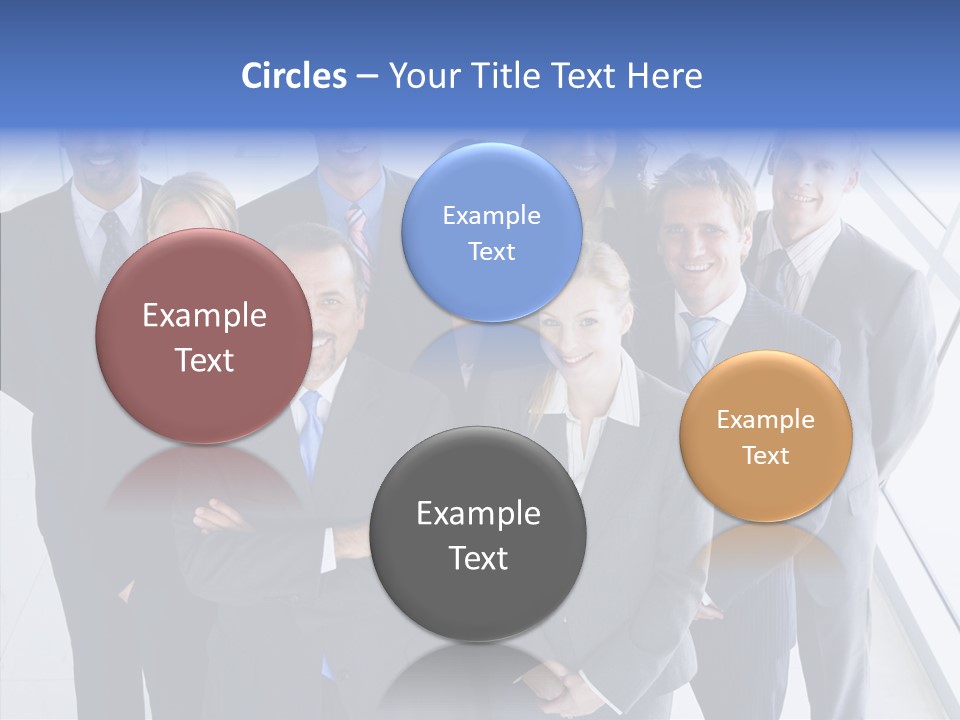 Happy Team Businesspeople PowerPoint Template