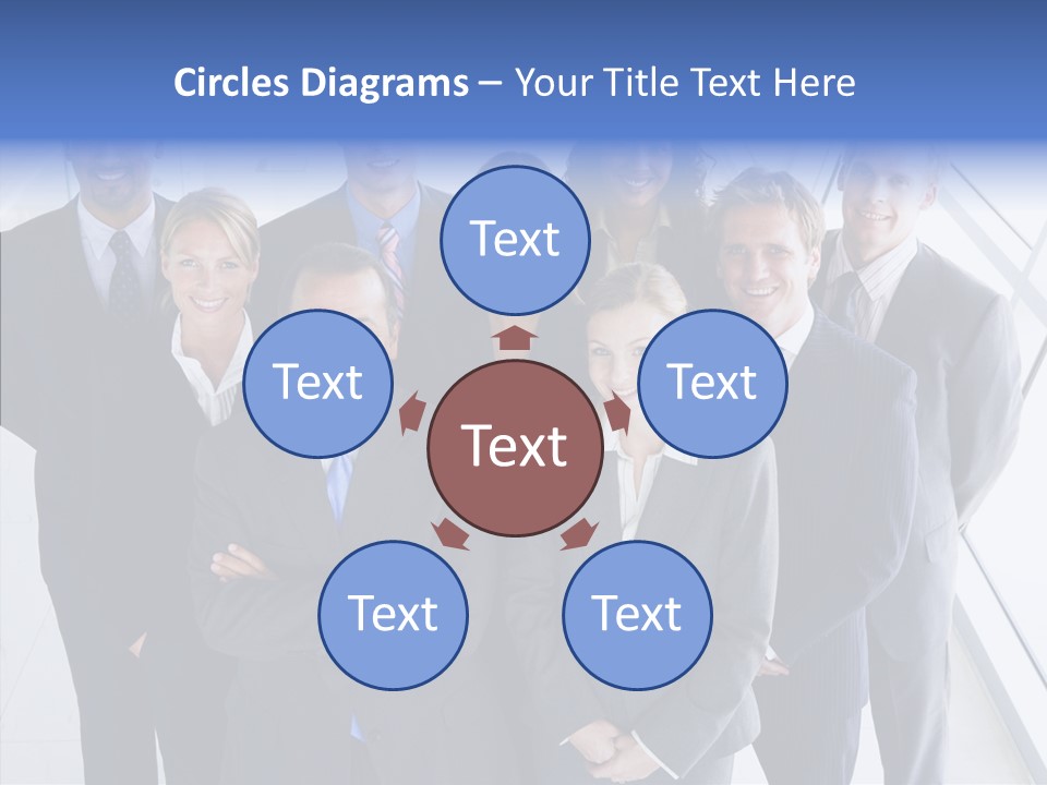 Happy Team Businesspeople PowerPoint Template