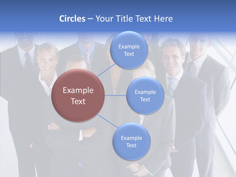 Happy Team Businesspeople PowerPoint Template