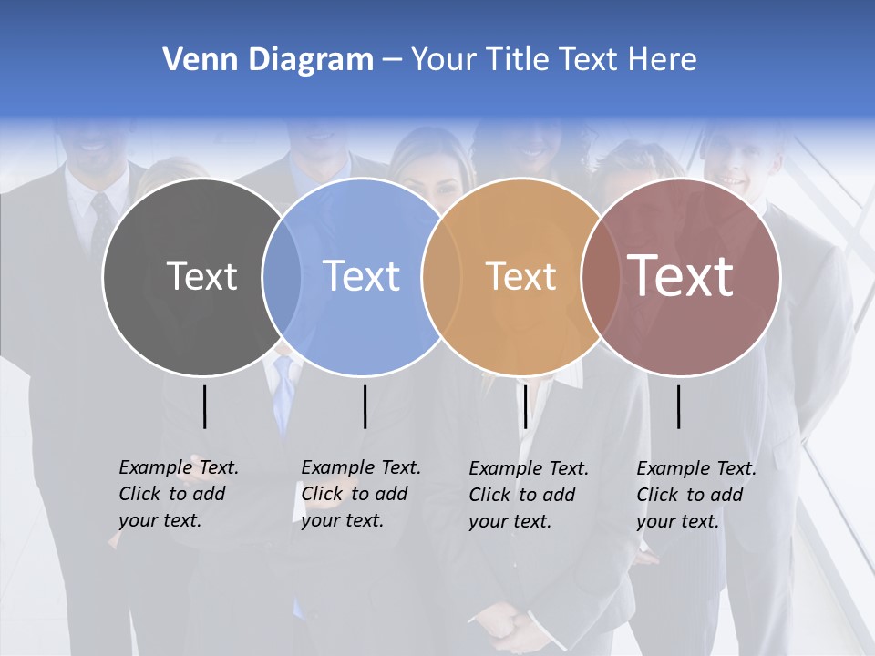 Happy Team Businesspeople PowerPoint Template