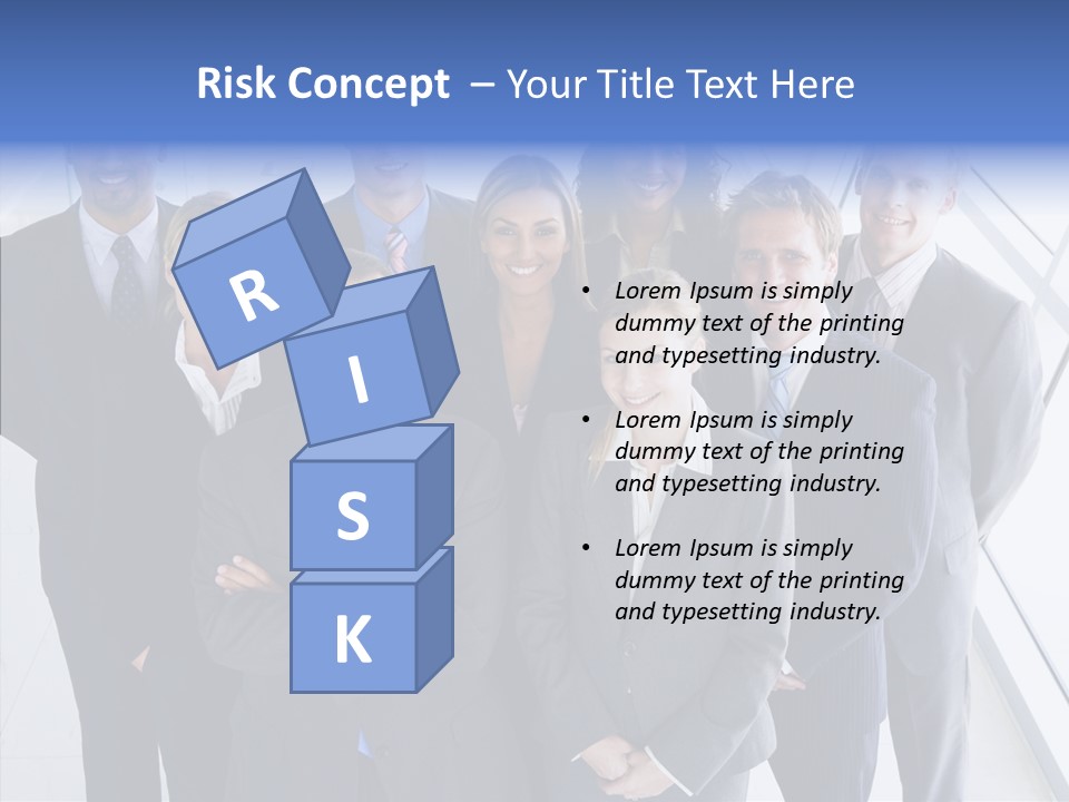 Happy Team Businesspeople PowerPoint Template