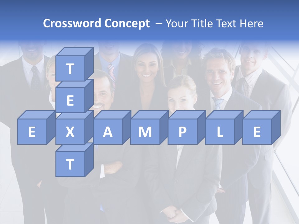 Happy Team Businesspeople PowerPoint Template