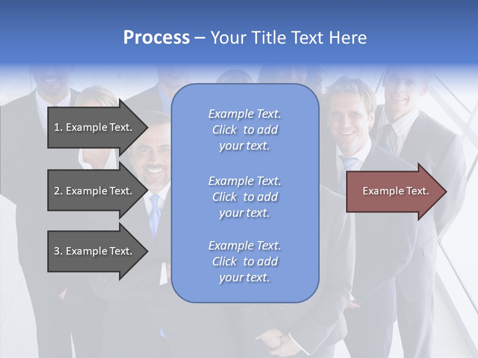 Happy Team Businesspeople PowerPoint Template