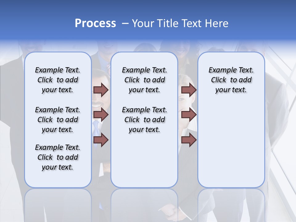 Happy Team Businesspeople PowerPoint Template