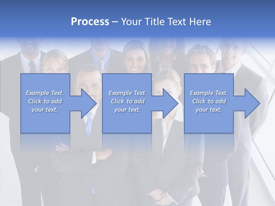 Happy Team Businesspeople PowerPoint Template