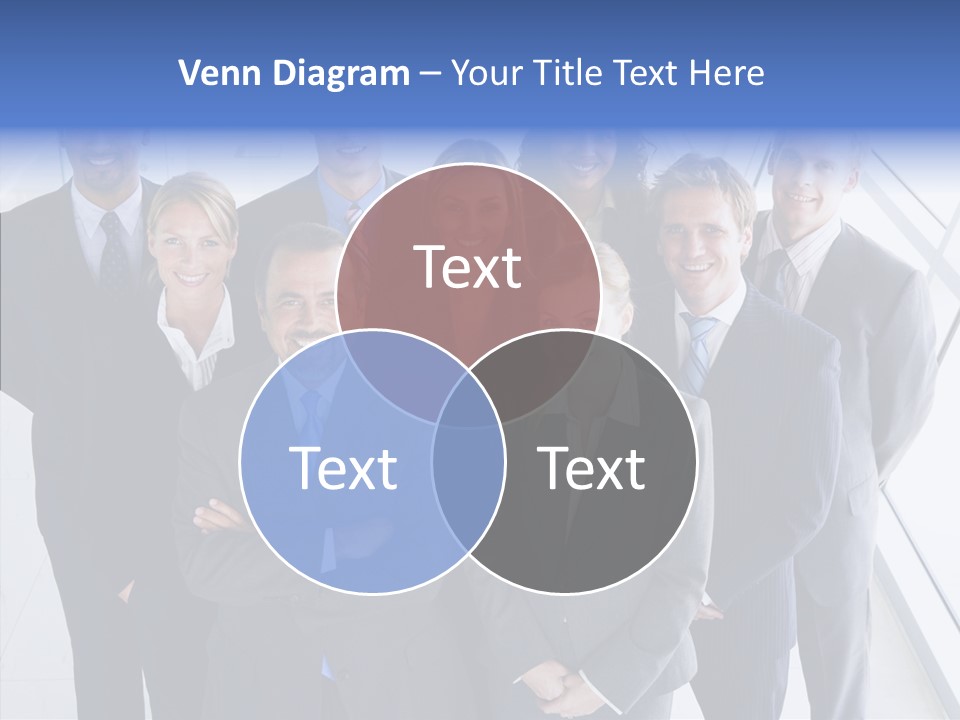 Happy Team Businesspeople PowerPoint Template