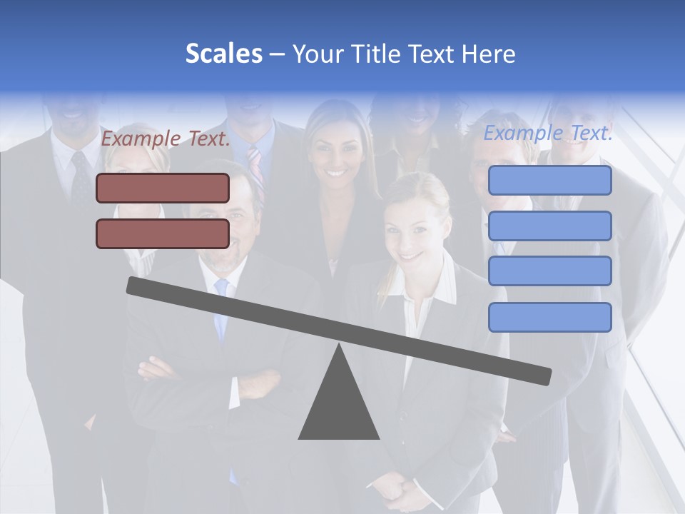 Happy Team Businesspeople PowerPoint Template