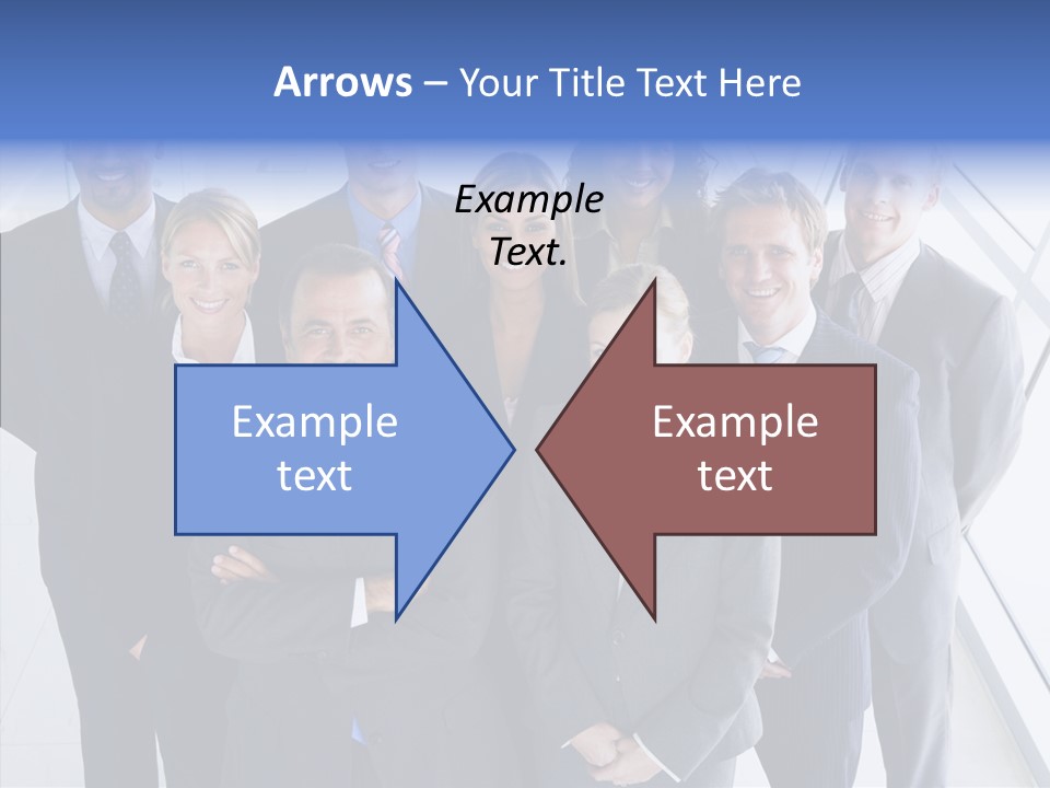 Happy Team Businesspeople PowerPoint Template