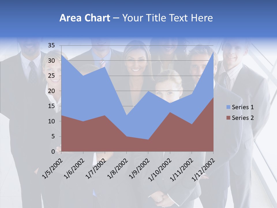 Happy Team Businesspeople PowerPoint Template