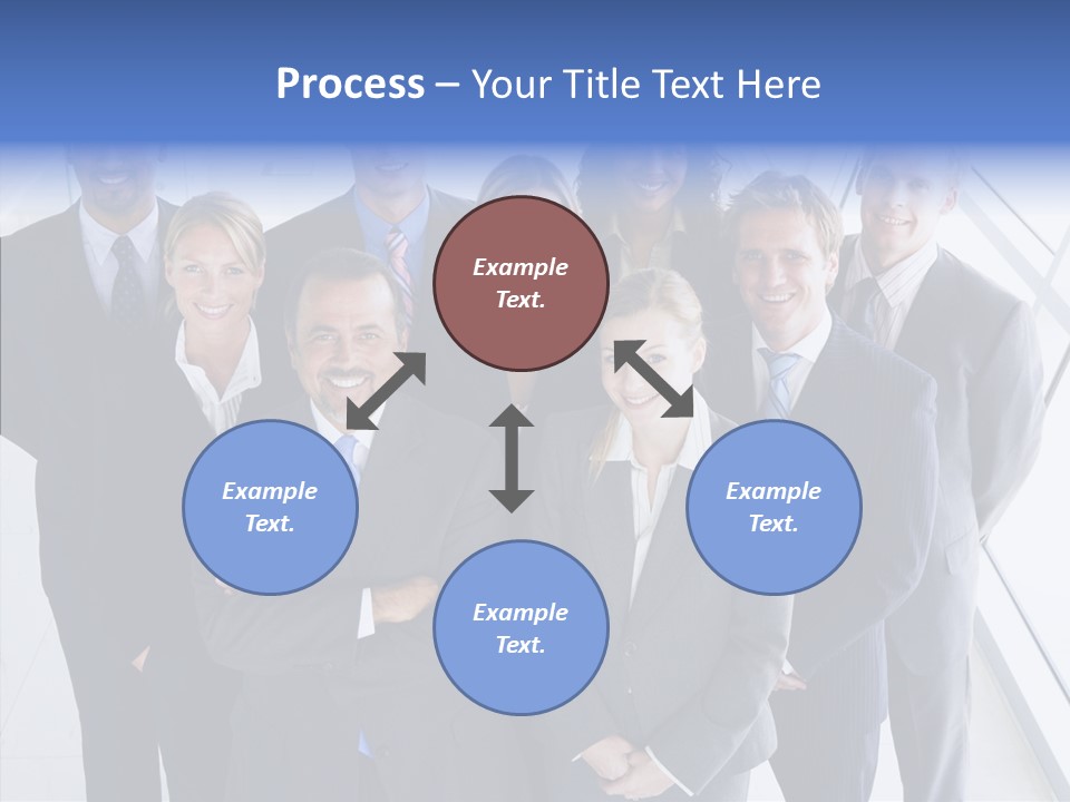Happy Team Businesspeople PowerPoint Template